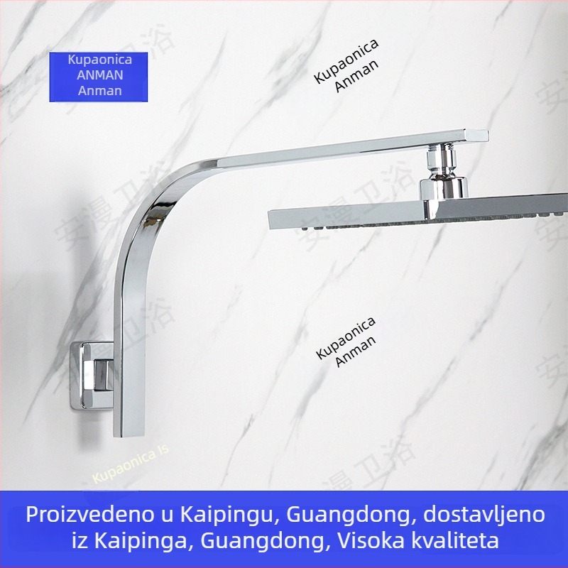 Skrivena duš armatura s produženjem, 304 nehrđajući čelik, navojna ugradnja, kromirani završetak, kišni način