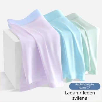 Muške bokserice od ice silk-a, prozračne, antibakterijske, bezšivne, srednji struk