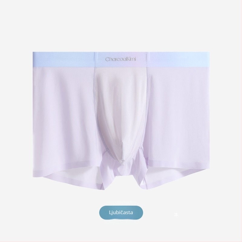 Muške bokserice od ice silk-a, prozračne, antibakterijske, bezšivne, srednji struk