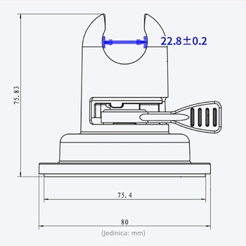 Držač za tuš s odvojivom usisnom čašom – bez bušenja, višekratno upotrebljiv, utičnica za mlaznicu (Model LR3002; ABS; 0–80°C; 5,6 kg; elektrogalvanizirani premaz)