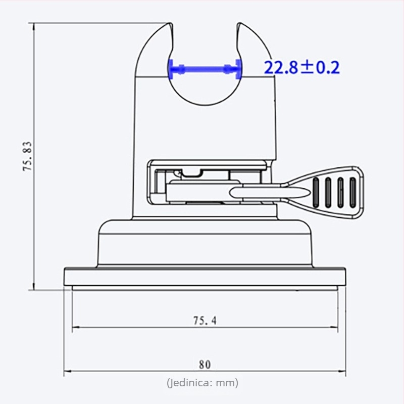 Držač za tuš s odvojivom usisnom čašom – bez bušenja, višekratno upotrebljiv, utičnica za mlaznicu (Model LR3002; ABS; 0–80°C; 5,6 kg; elektrogalvanizirani premaz)