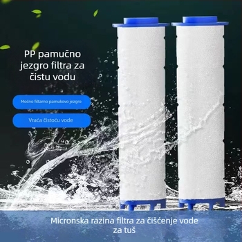 Tuš filter element s PP pamukom i deoksigenacijom, anionsko jezgro, model P-01, ABS konstrukcija, maksimalna temperatura 100°C, nazivni tlak 0,6 MPa