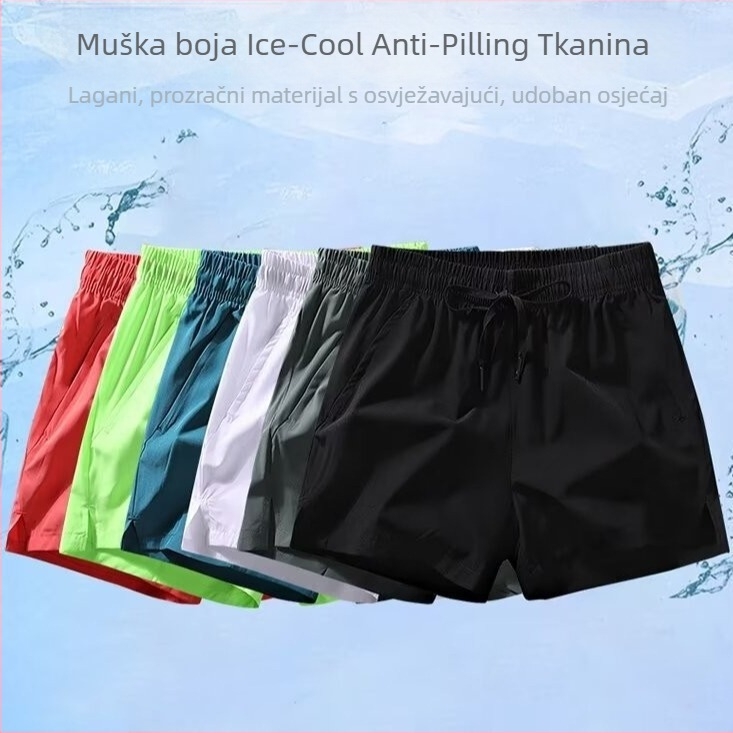 Muške trkačke šorce 3/4 dužine, brzo se sušeće, širokog kroja, poliester