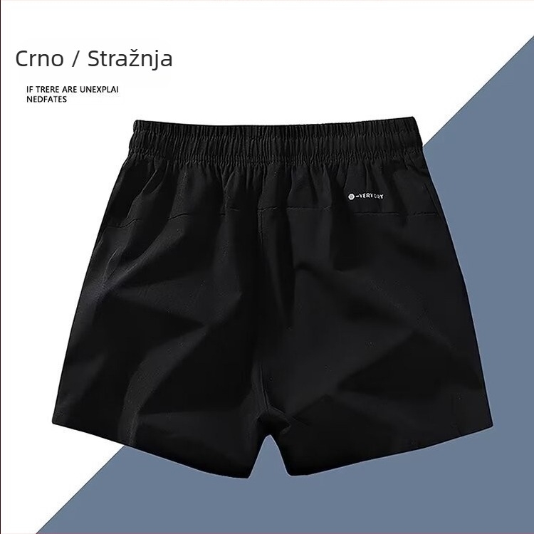 Muške trkačke šorce 3/4 dužine, brzo se sušeće, širokog kroja, poliester