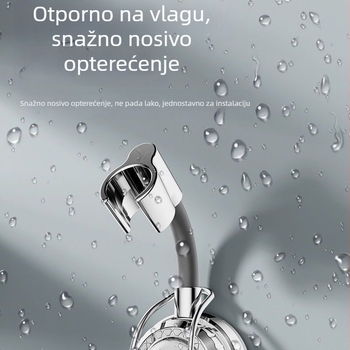 Metalni držač za tuš s usisnom čašom, bez bušenja, zidni, moderni minimalistički stil