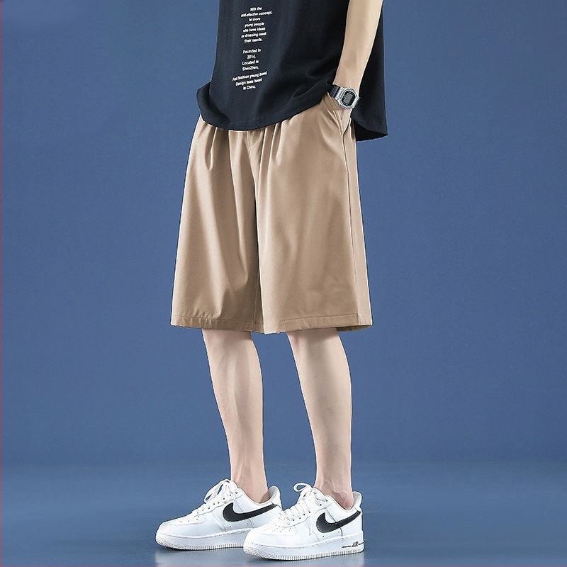 Muške šorce Ice Silk – pet-četvrtine dužine, ravni kroj, elastični, ljetni ležerni, 95% viskoza