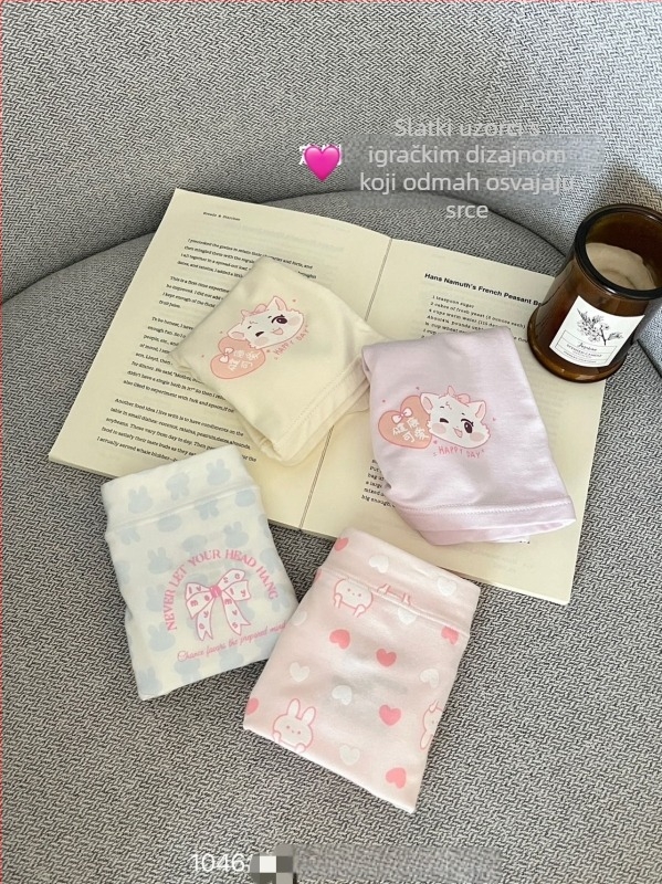 Dječje gaćice za djevojčice, s visokom elastičnošću i pokrivenim bokovima, prozračni Modal (92% viskoze) materijal, u kutiji za poklon, proljeće 2025