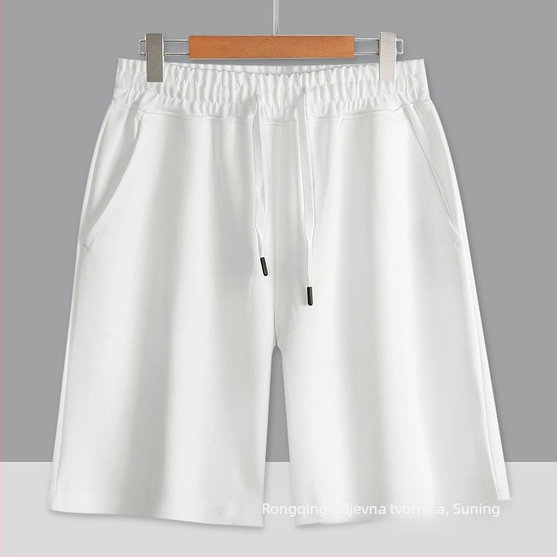 Muške ljetne šorceve, 260 g, hongkonški stil, ravni kroj, mješavina pamuka