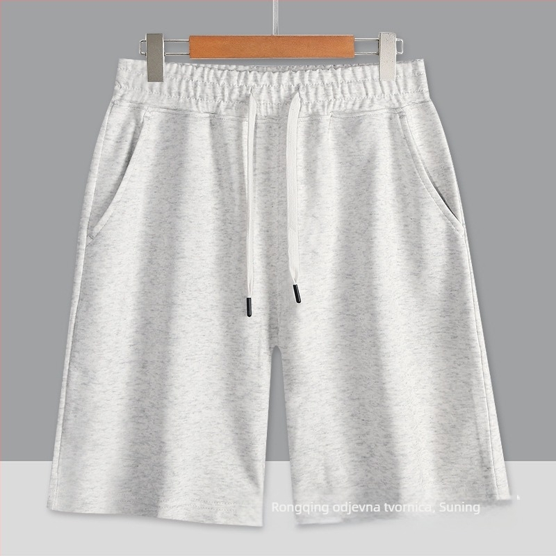 Muške ljetne šorceve, 260 g, hongkonški stil, ravni kroj, mješavina pamuka