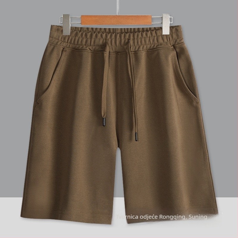 Muške ljetne šorceve, 260 g, hongkonški stil, ravni kroj, mješavina pamuka