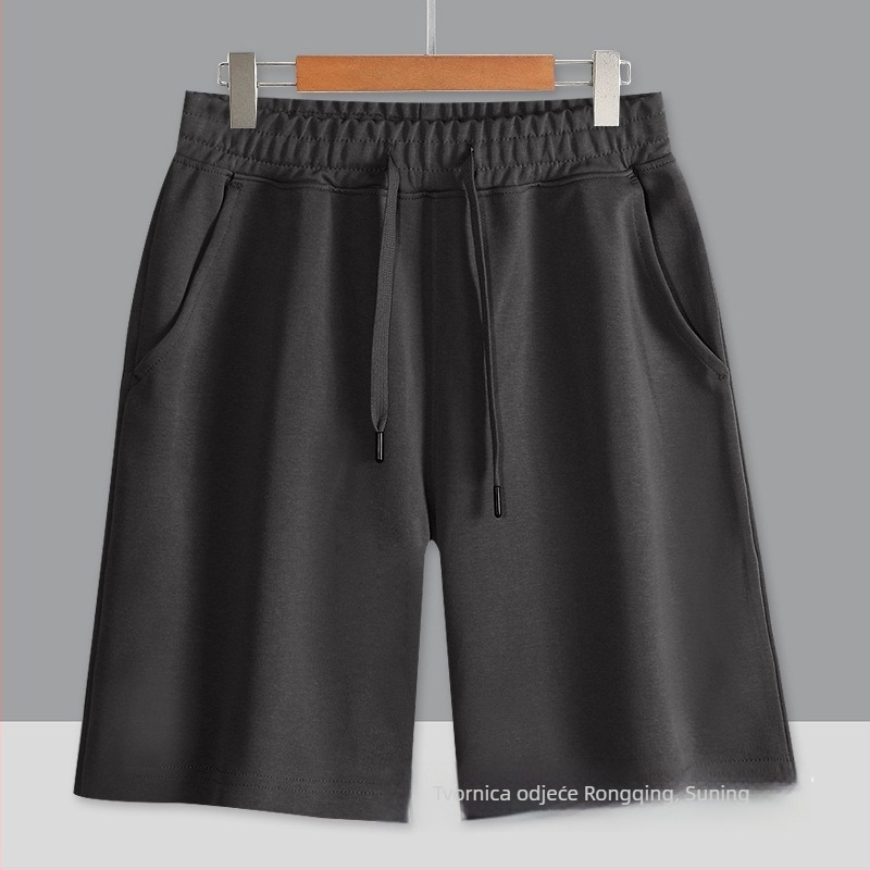 Muške ljetne šorceve, 260 g, hongkonški stil, ravni kroj, mješavina pamuka