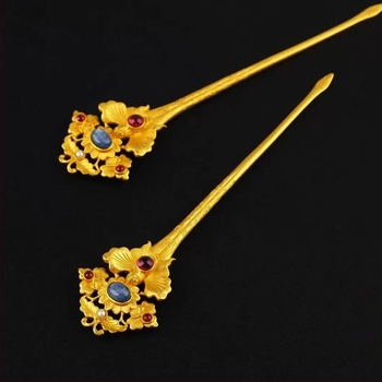 Metalna ukosnica za kosu u stilu Hanfu, oblik cvijeta, elektroplatirana, pogodna za vjenčanje