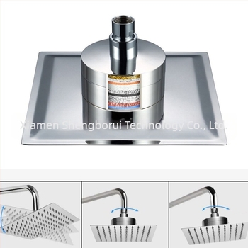 Kvadratna tuš glava od nehrđajućeg čelika, gornji raspršivač, kišna funkcija, ugradnja