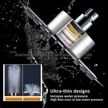 Kvadratna tuš glava od nehrđajućeg čelika, gornji raspršivač, kišna funkcija, ugradnja