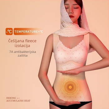 Termička vest s flis podstavom, s ugrađenim grudnjakom i jastučićem za prsni koš, dvostruki sloj, baršun podstava, poliester tkanina