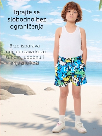 Sureda dječje šorce za plažu za plivanje s unutarnjom mrežicom, brzo suše, udoban kroj, unisex