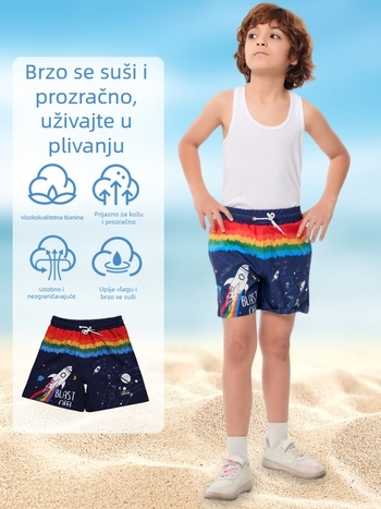 Sureda dječje šorce za plažu za plivanje s unutarnjom mrežicom, brzo suše, udoban kroj, unisex