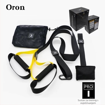 Oron Pojas za vješanje pri vježbanju s visokodenzitetnim webbingom — TRX stil zavesni pojas za kućni fitness, za sve dobne skupine