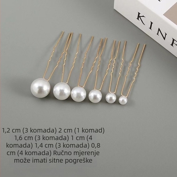 Anjie Korejski stil cvjetne štipalice za kosu, metalne elektroplatirane, U-oblik, set za kosu