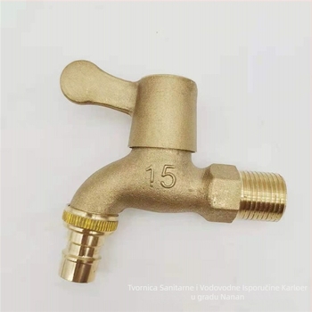 Bakreni kran za perilicu rublja, model KLE-01-06, 1.2 MPa, 90°C, zidna ugradnja