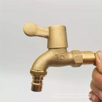 Bakreni kran za perilicu rublja, model KLE-01-06, 1.2 MPa, 90°C, zidna ugradnja