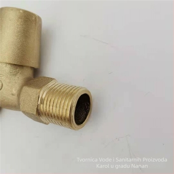 Bakreni kran za perilicu rublja, model KLE-01-06, 1.2 MPa, 90°C, zidna ugradnja