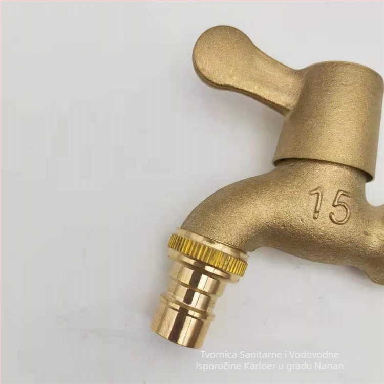 Bakreni kran za perilicu rublja, model KLE-01-06, 1.2 MPa, 90°C, zidna ugradnja