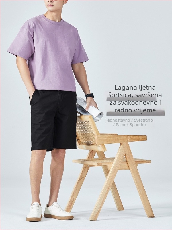 Casual šorc Olaboncho — opuštena kroj, lagana pamukova tkanina (98% pamuk, 2% elastan), mikroelastičnost, Ljeto 2025