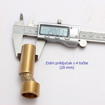 Bakrena slavina za kadu s miješkim ventilem, zidna montaža, moderan minimalistički stil, -20 do 90°C, 0,8 MPa