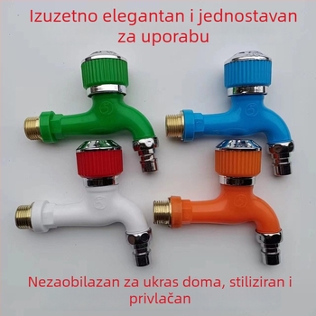 Vanjski mrazootporni ventil za toplu i hladnu vodu, univerzalna mlaznica, visokokvalitetno plastično kućište, jednostavna konstrukcija, spiralno otvaranje