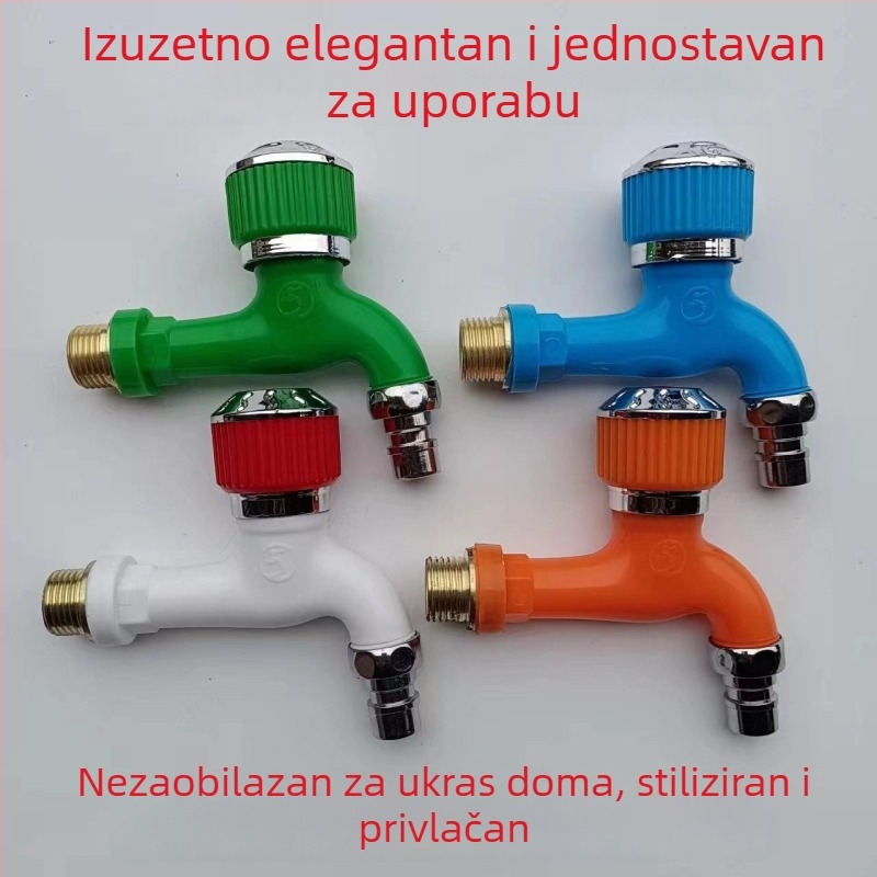 Vanjski mrazootporni ventil za toplu i hladnu vodu, univerzalna mlaznica, visokokvalitetno plastično kućište, jednostavna konstrukcija, spiralno otvaranje