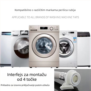 Plastični miješalica za umivaonik, ABS materijal, model 15555, zidna montaža, keraminski ventil s čipom, pogodan za perilicu rublja