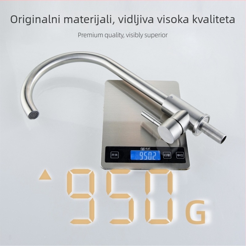 Xingwo slavina od nehrđajućeg čelika, s jednim polugom, mehanizam podizanja, brušeni završetak, moderni minimalistički stil