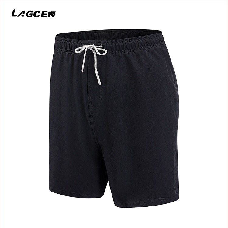 LAGCEN Muške jednobojne kupaće hlače za plažu, brzo sušenje, podstavljene, tkanina 92% poliester + 8% elastan, 160 g, stil briefs