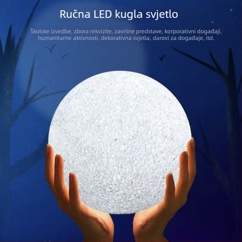 Noćna scena – kugla od kristala u obliku planete s ugrađenom baterijom, napon ≤36V, kristalno sjenilo, prekidač tipa toggle