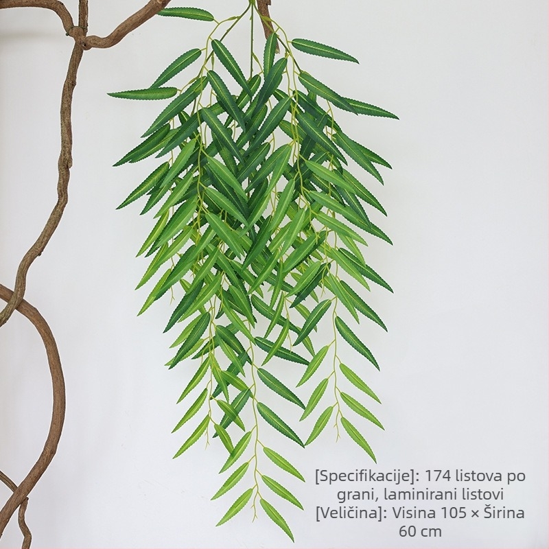 Umjetne listove i konare vrbe, od plastike, injekcijsko oblikovano, marka Flowers qianyun, pakiranje u kartonsku kutiju ili pletenu torbu