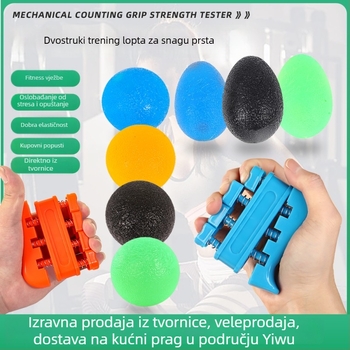 Top grip s pet prstiju – trenirač snage stiska, mekani TPR gumeni, opružni otpor, prilagodljive specifikacije, pogodan za muškarce, žene i sve dobne skupine