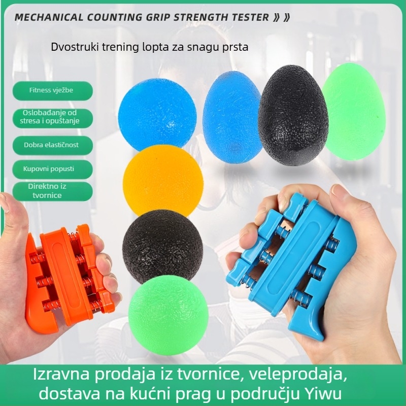 Top grip s pet prstiju – trenirač snage stiska, mekani TPR gumeni, opružni otpor, prilagodljive specifikacije, pogodan za muškarce, žene i sve dobne skupine