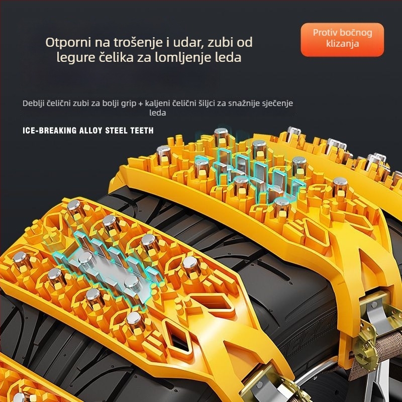 Xuemai gumene anti-klizne verige za automobile, univerzalne za SUV i terenace; Marka: Xuemai; Materijal: Kaučuk; Težina: 11; Kompatibilni modeli: 1; Specifikacije guma: 1