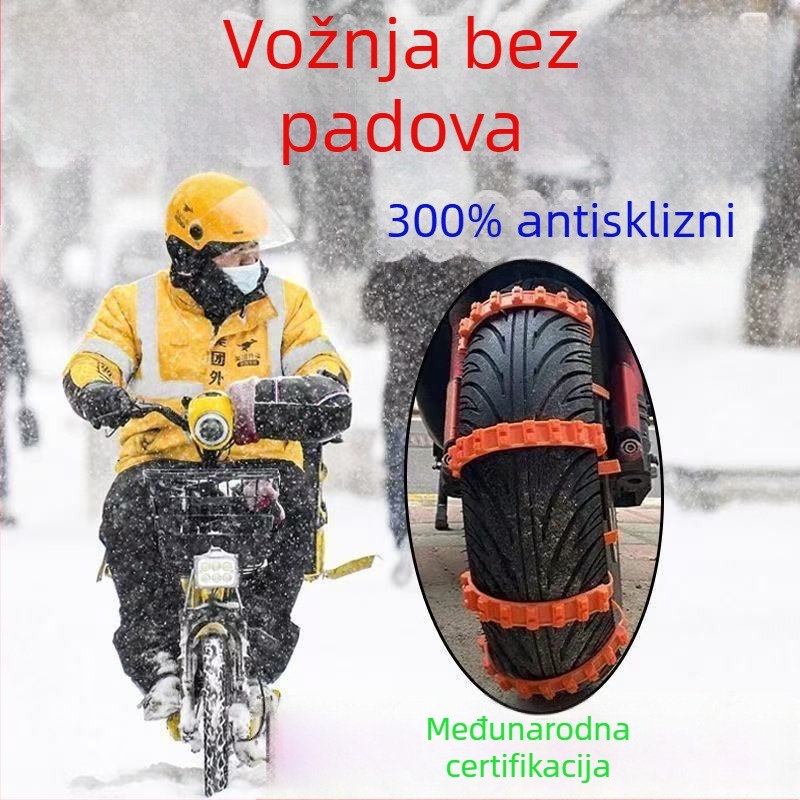 Protuklizni lanac za električna vozila, motocikle i tricikle — univerzalni lanac za snijeg