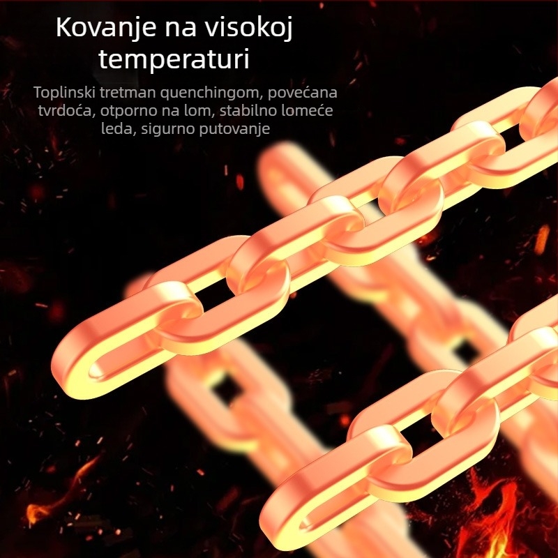 Zimske čelične verige za automobile, univerzalni tip, za sedan, terenska vozila i MPV, težina 2,3 kg