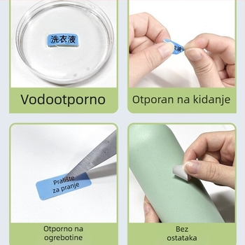 Phomemo D30 pisač etiketa - prozirni termalni papir za etikete, samoljepljive naljepnice za imena, 3 role