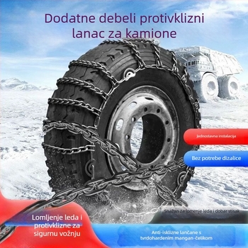 Zimske čelične lančane verige za osobna vozila, kamione i poljoprivredna vozila — za snijeg i blato, težine variraju ovisno o specifikaciji