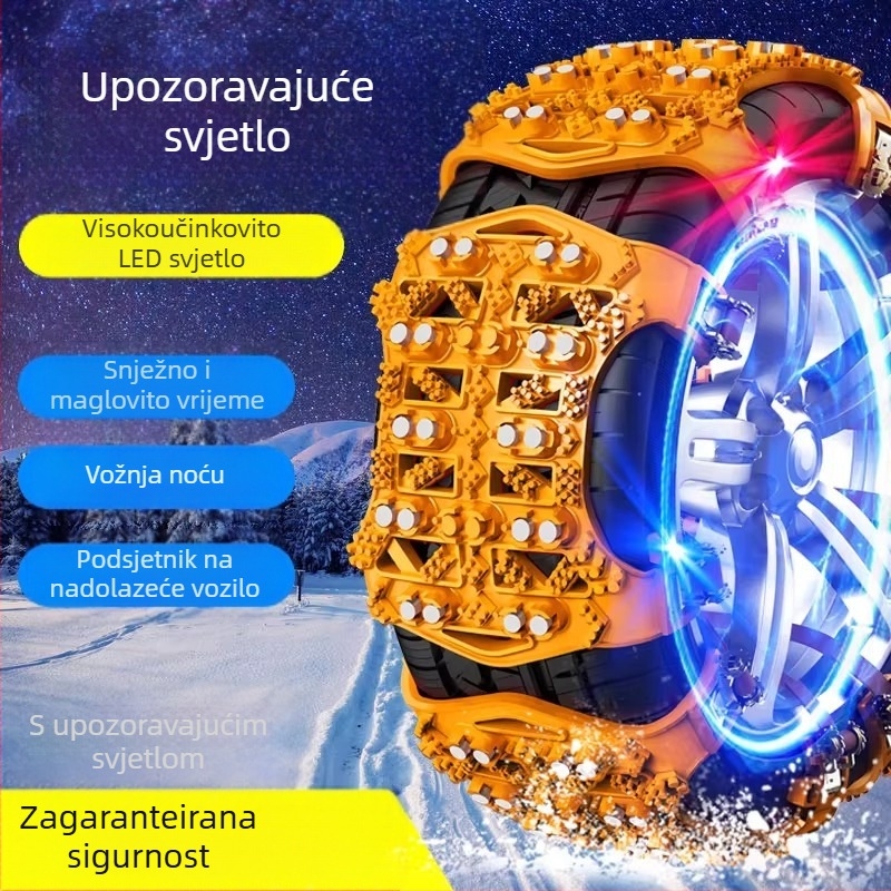 Zimski anti-skid lanac za automobil, novi tip neštetan, univerzalno za automobile, SUV i kombije