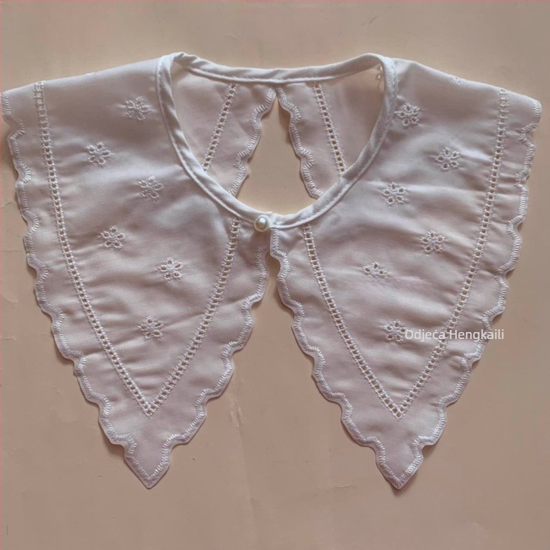 Ženski šal s izvezenim lažnim ovratnikom, jednostavan uzorak, poliesterska vlakna, podstava od pamuka, proljeće 2022, veleprodajno pakiranje