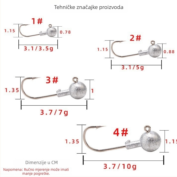 Olovni udica broj 7, Vertical Star, bodljikava, za morski ribolov s brodom