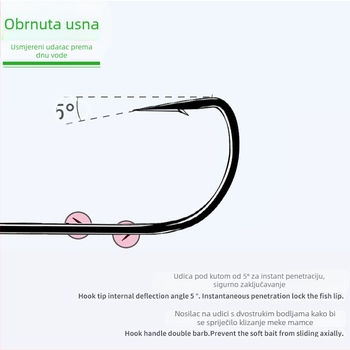 Kuka s olovnom glavom, svjetlećim okom ribe, šiljak, za ribolov na jezero