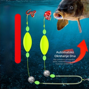 Eksplozivna udica s dvostrukim udicama za europskog karpa — morsko ribolovno oprema