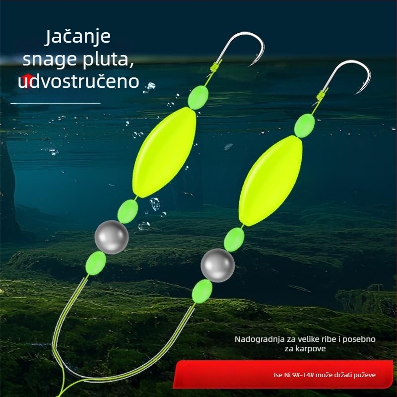 Eksplozivna udica s dvostrukim udicama za europskog karpa — morsko ribolovno oprema