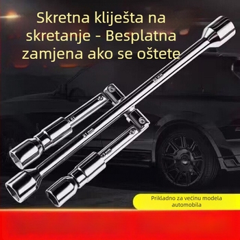 Sklopni križni utični ključ za pneumatike automobila – visoko ugljično čelika